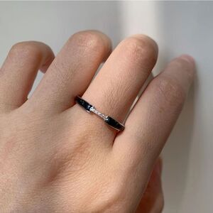 🩵⏭️NIB Blue Sandstone White Gold Plated Silver Ring Size 8